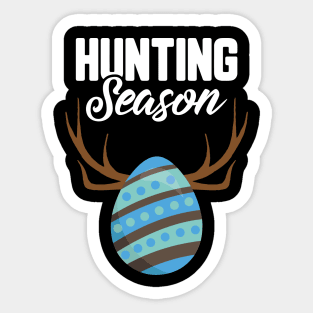 Hunting Season Cute Funny Easter Egg Sticker